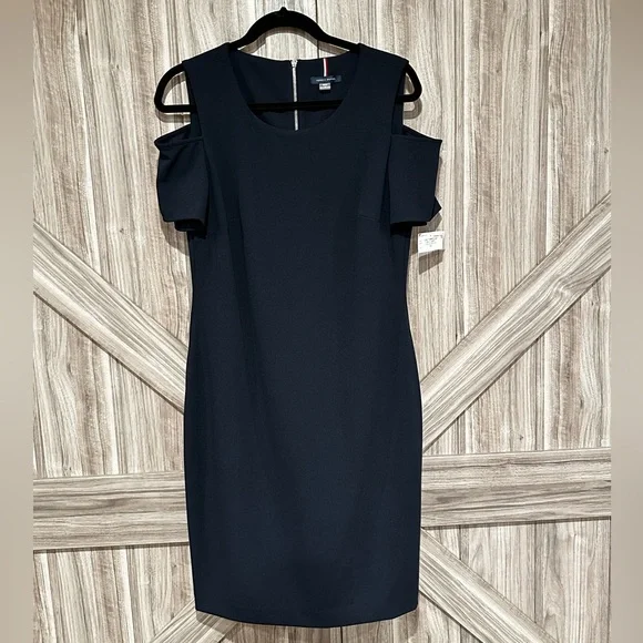 NWT Tommy Hilfiger Cold Shoulder Sheath Dress - Picture 3 of 8